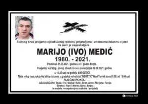Preminuo Marijo Medić