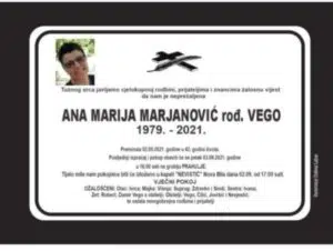 Preminula Ana Marija Marjanović
