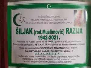 Preminula Razija Šiljak