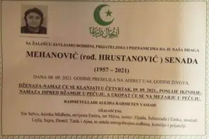 Preminula Senada Mehanović