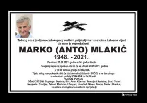 Preminuo Marko Mlakić
