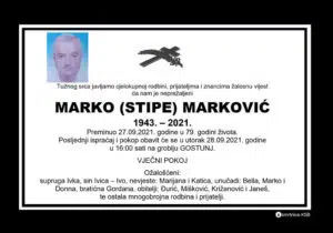 Preminuo Marko Marković