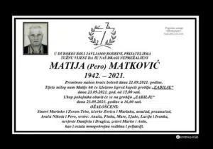 Preminuo Matija Matković