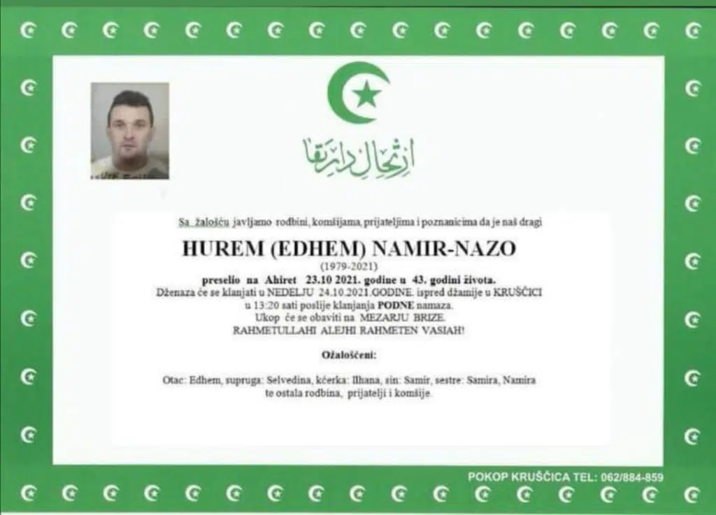 Preminuo je Hurem Namir – Nazo