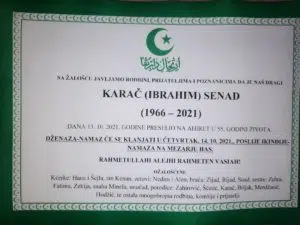 Preminuo Karač Senad