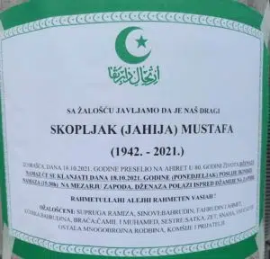 Preminuo Mustafa Skopljak