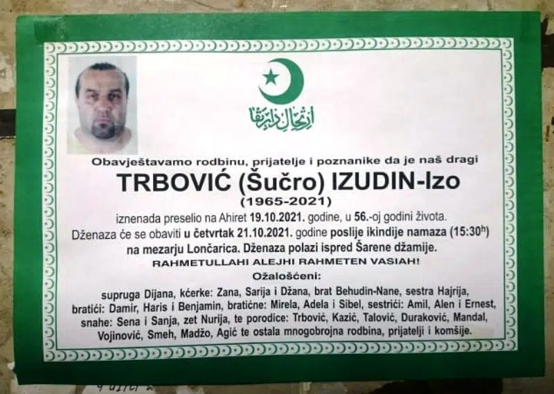 Preminuo Trbović Izudin-Izo