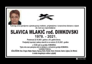 Preminula Slavica Mlakić
