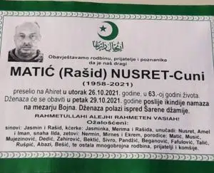 Preminuo Nusret - Cuni Matić