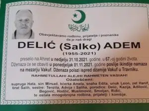 Preminuo Adem Delić