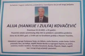Preminuo Alija Kovačević