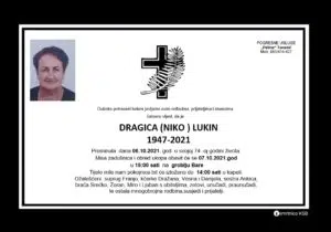 Preminula Dragica Lukin