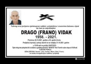 Preminuo Drago Vidak
