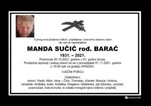 Preminula Manda Sučić