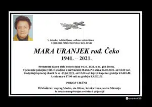 Preminula Mara Uranjek