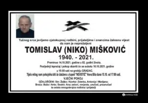 Preminuo Tomislav Mišković