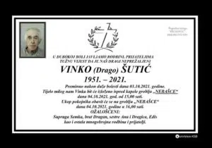 Preminuo Vinko Šutić