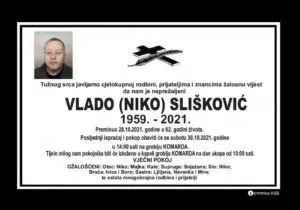 Preminuo Vlado Slišković
