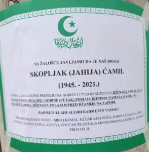 Preminuo Ćamil Skopljak