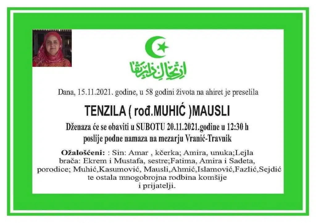 Preminula Tenzila Mausli