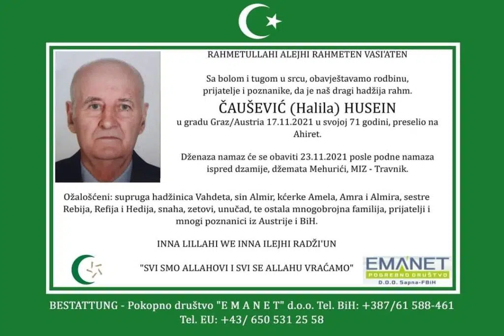Preminuo Čaušević Husein