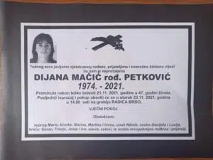 Preminula Dijana Mačić