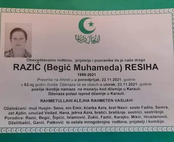 Preminula Resiha Razić