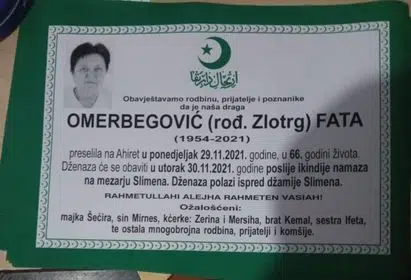 Preminula Fata Omerbegović