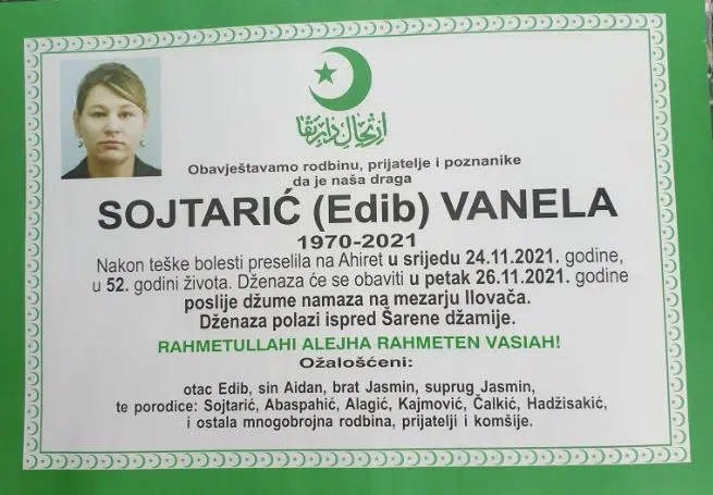 Preminula Vanela Sojtarić