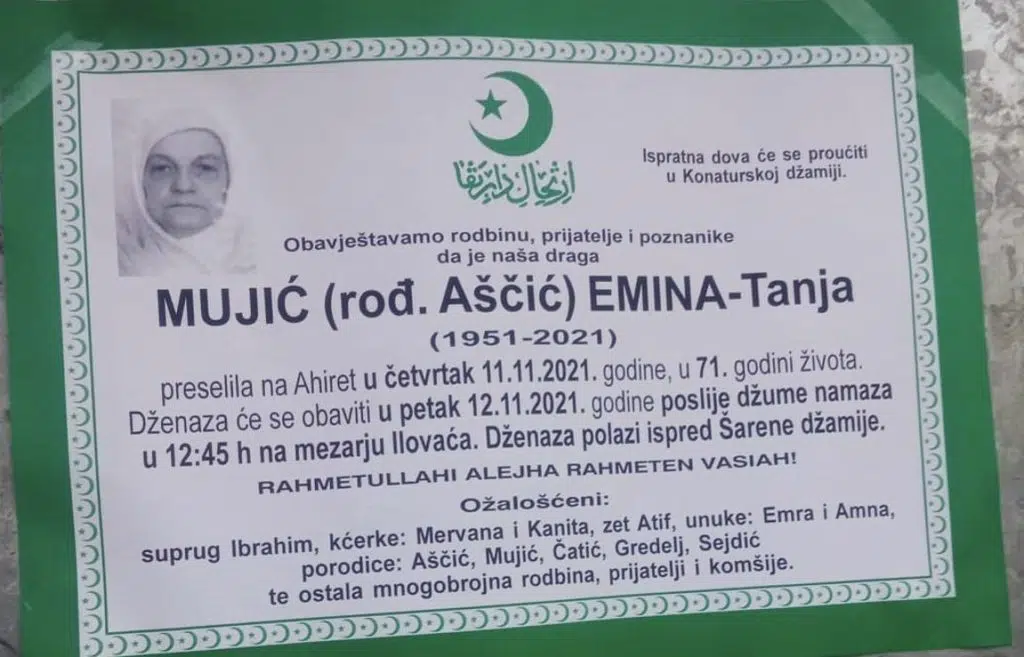 Preminula Emina – Tanja Mujić