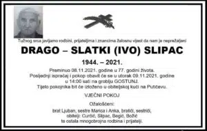 Preminuo Drago Slipac