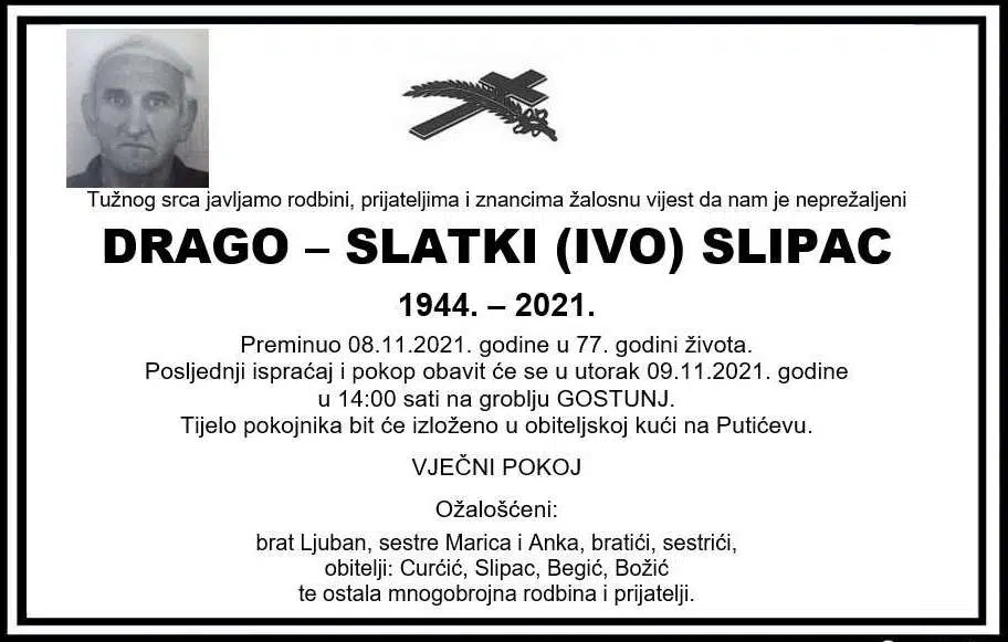 Preminuo Drago Slipac