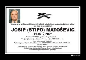 Preminuo Josip Matošević
