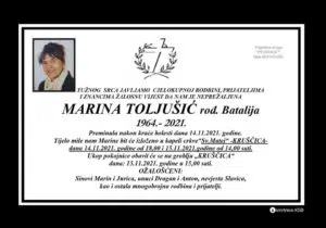 Preminula Marina Toljušić