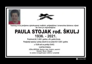 Preminula Paula Stojak