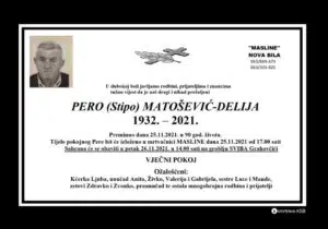 Preminuo Pero Matošević - Delija