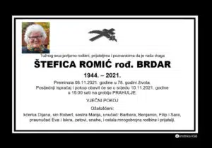 Preminula Štefica Romić