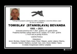 Preminuo Tomislav Bevanda