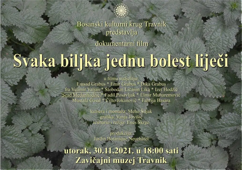 U utorak promocija filma “Svaka biljka jednu bolest liječi”