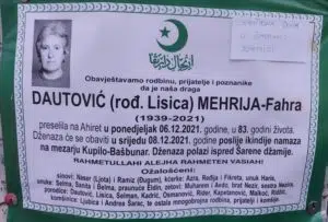 Preminula Mehrija Dautović