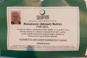 Preminuo Ruhija Kovačević