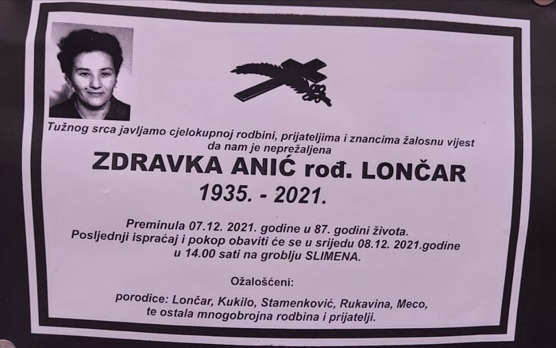 Preminula Zdravka Anić