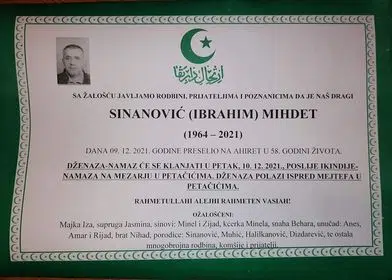 Preminuo Mihdet Sinanović