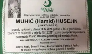Preminuo Husejin Muhić