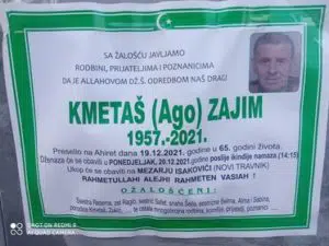 Preminuo Zajim Kmetaš