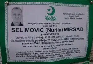 Preminuo Mirsad Selimović