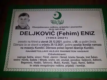 Preminuo Eniz Deljković
