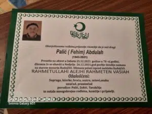 Preminuo Abdulah Palić