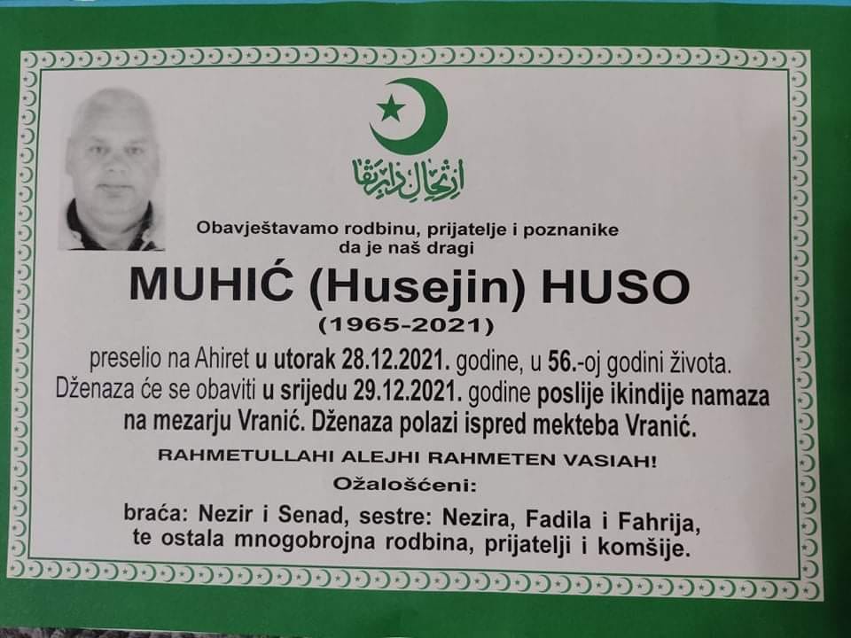 Preminuo Huso Muhić