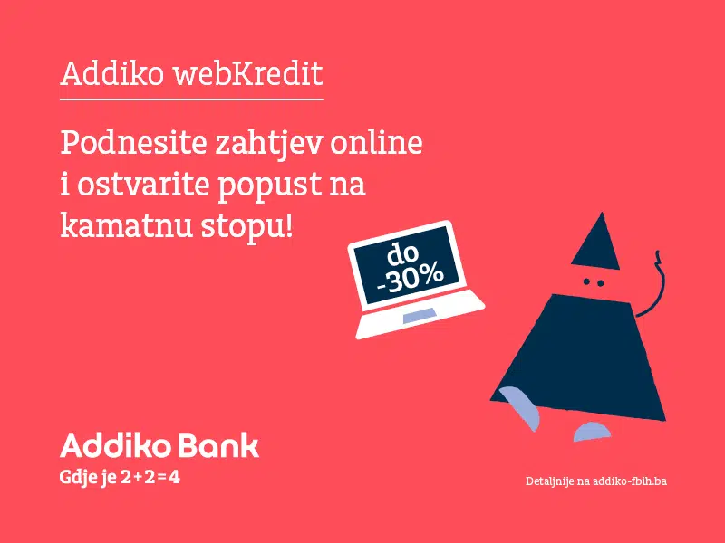 Do potrebnog novca za svega nekoliko minuta uz Addiko webKredit